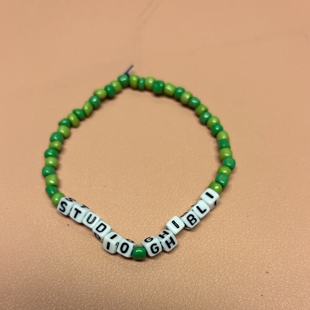 Studio Ghibli Green Beaded Bracelet